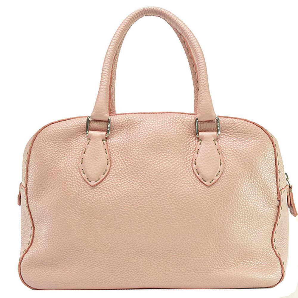 Fendi Pink Handbag Leather Selleria